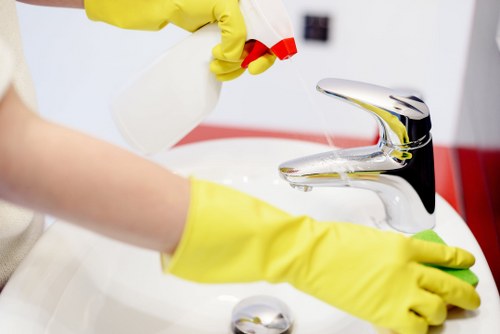 Professional oven cleaner servicing a kitchen in W13