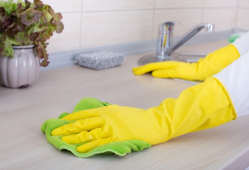 Final builders clean for a renovated flat or business space in W13